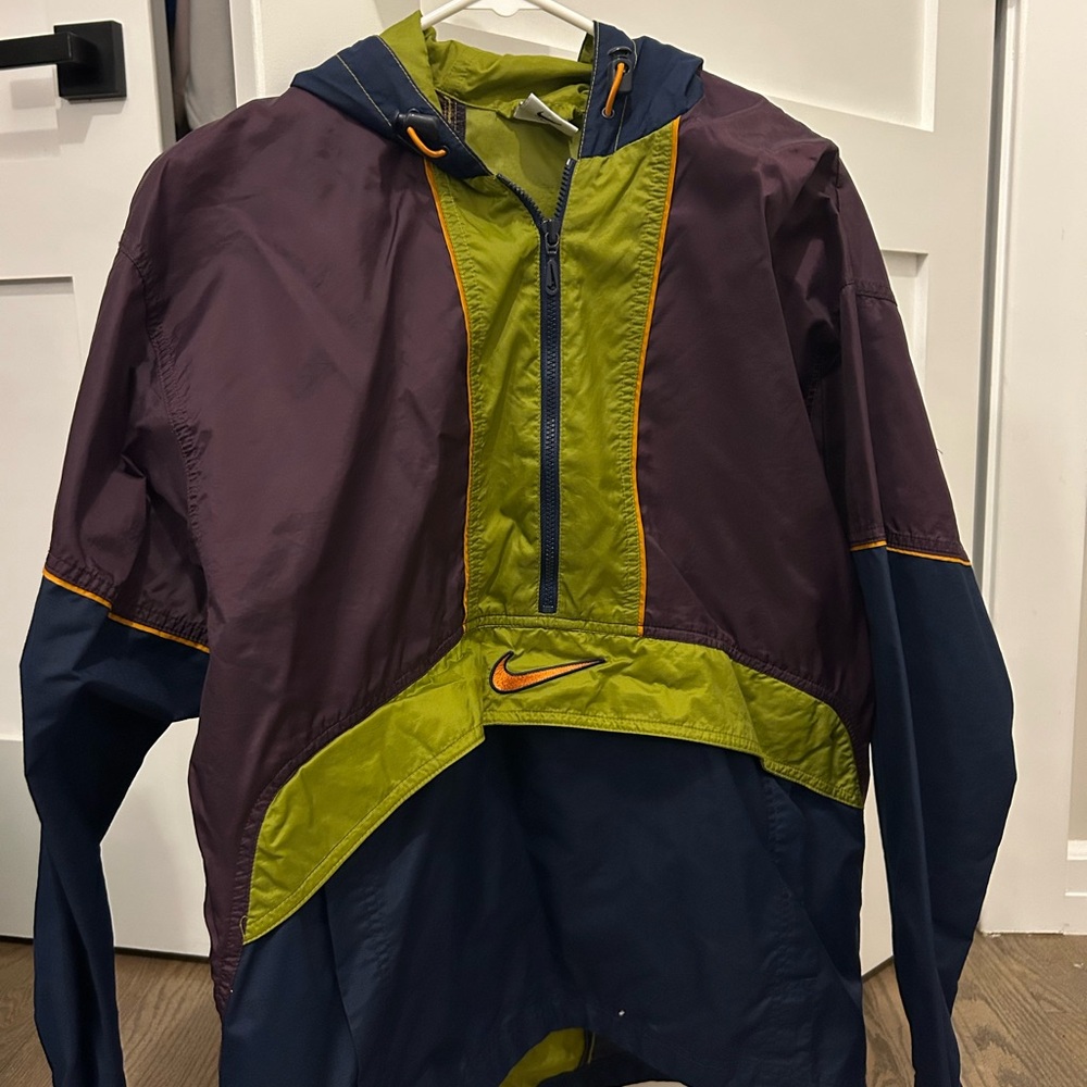 Nike Purple and Green Hooded Jacket